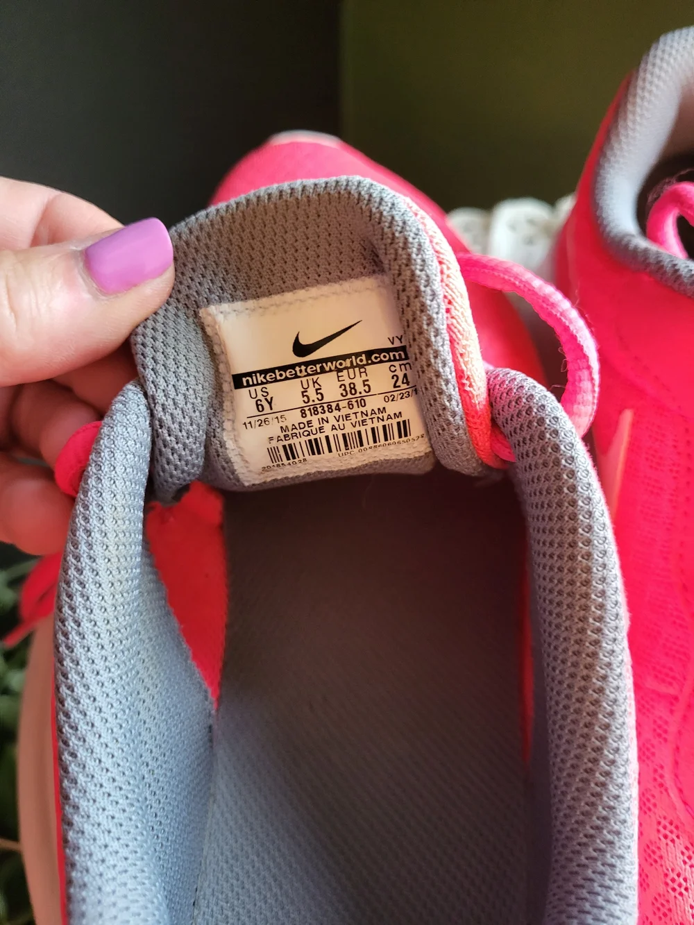 Nike Kids Hot Pink Mesh Sneakers with White Swoosh